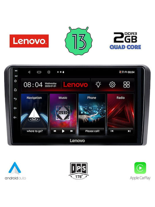 Lenovo Ηχοσύστημα Αυτοκινήτου για Volkswagen Golf 1998-2003 (Bluetooth/USB/WiFi/GPS/Apple-Carplay/Android-Auto) με Οθόνη Αφής 9"