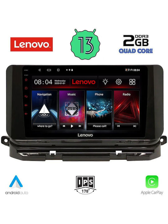 Lenovo Car Audio System for Skoda Octavia 2021> (Bluetooth/USB/WiFi/GPS/Apple-Carplay) with Touch Screen 10"