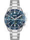 Boss Sport Ανδρικό Ρολόι 43mm Χρονογράφος Μπαταρίας με Μπλε Μεταλλικό Μπρασελέ