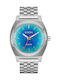 Nixon Time Teller Analog/Digital Men's Watch 40mm Solar with Silver Metal Bracelet
