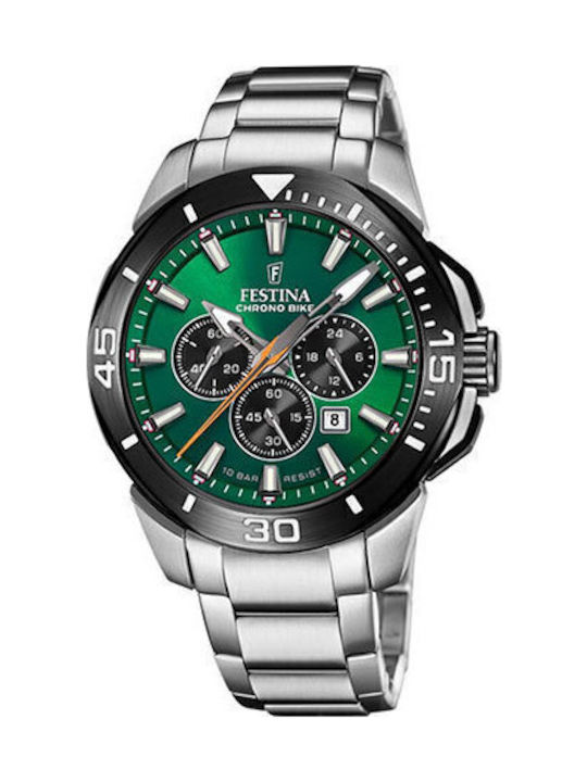 Festina Bike Ανδρικό Ρολόι 47mm Χρονογράφος Μπα...