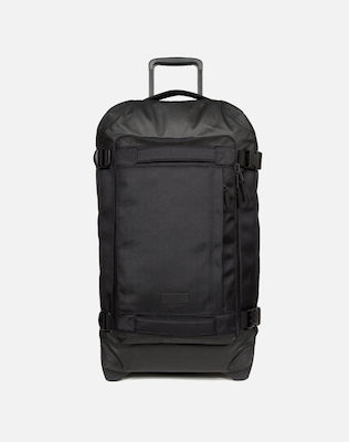 Eastpak Tranverz Cnnct Large Travel Bag Jetblack with 4 Wheels Height 79cm