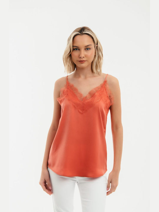 Freestyle Women's Blouse with Straps orange