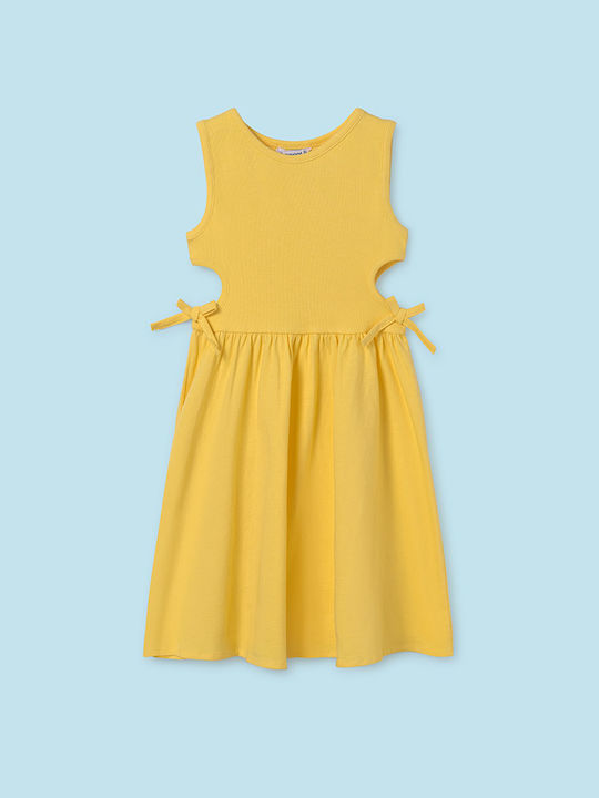 Mayoral Παιδικό Φόρεμα Κιτρινο