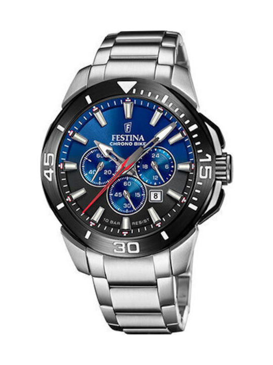 Festina Bike Ανδρικό Ρολόι 47mm Χρονογράφος Μπα...