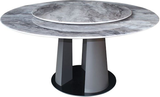Lazy Susan Στρογγυλό Τραπεζαρίας Ανθρακι 150x150x76εκ.