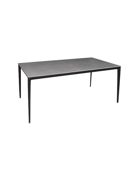 Barret Masă Sala de mese Black/Grey 140x80x74buc