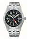 Seiko Field Мъжки Часовник 20мм Автоматичен с Сребърен Метална Гривна