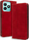Bodycell Brieftasche Synthetisches Leder Rot (Realme C51)