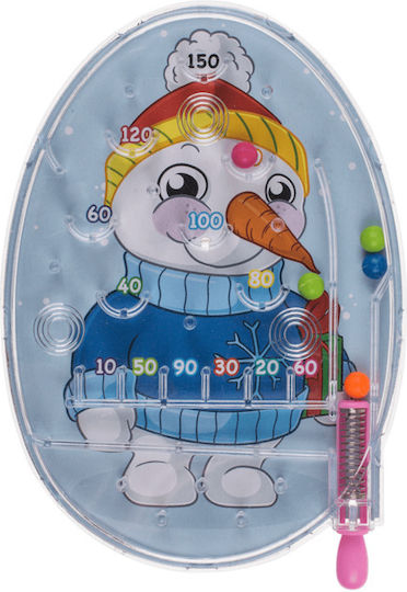 Out of the Blue Snowman Christmas Decoration Blue 14x10cm Mini Pinball Machine Snowman
