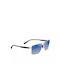 Maui Jim Sonnenbrillen mit Silber Rahmen und Blau Verlaufsfarbe Linse DBS621-17