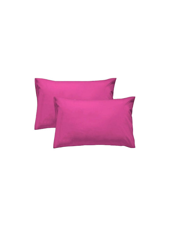 SpitiBazaar Line Σετ Μαξιλαροθήκες Φούξια 50x70εκ.