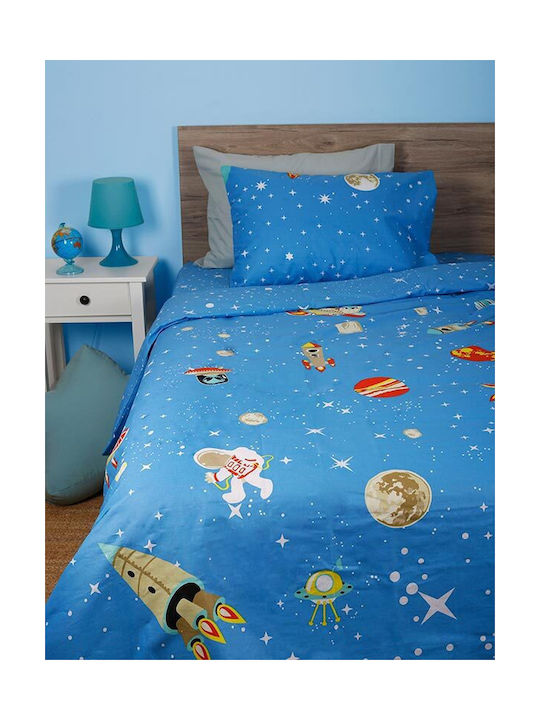 Sunshine Sheet Set Single Cotton Feelings 26 Blue 165x270cm 3pcs