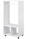 HomCom Cuier de podea din Lemn Albă 60x40x128cm