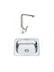 Inter Ceramic Alpaca ICSETICF71085497313ICKD4842/4640 Drop-In Spüle Inox B48xT42cm Silber