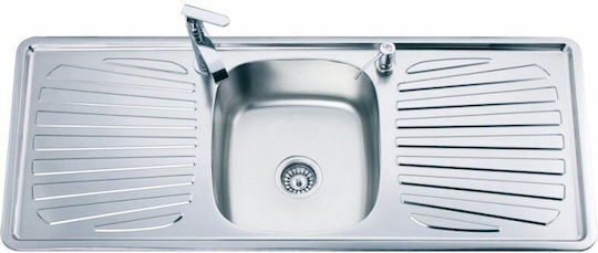 Inter Ceramic Ick Drop-In Inox Μ120xΠ50cm Silber