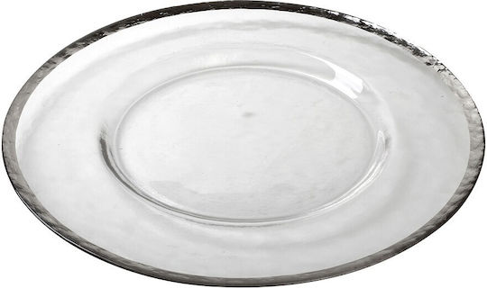 Espiel Teller Untiefe Glas Transparent mit Durchmesser 33cm