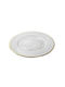 Espiel Plate Shallow Glass Transparent with Diameter 33cm