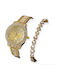 Woman's Fashion Women's Watch with Gold Metal Bracelet