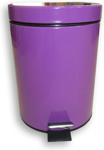 Inter Ceramic Κεραμικό Καλαθάκι Μπάνιου 5lt Μωβ