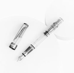 Twsbi Diamond 580 AL R Πένα Καλλιγραφίας Extra Fine Ασημί από Πλαστικό Nickel Gray