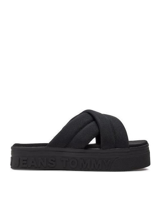 Sandale Casual Damă Flatforme Negre