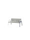 Bank Außenbereich Metallisch Gray 75x62.5x150cm
