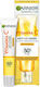 Garnier Skinactive Cremă de Față Fluidă de Zi cu SPF50 pentru Hidratare, Anti-îmbătrânire și Pete Pigmentare cu Vitamina C 40ml