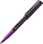 Lamy Safari Set Writing Pen Extra Fine Purple made of Steel with Black και Blue Ink