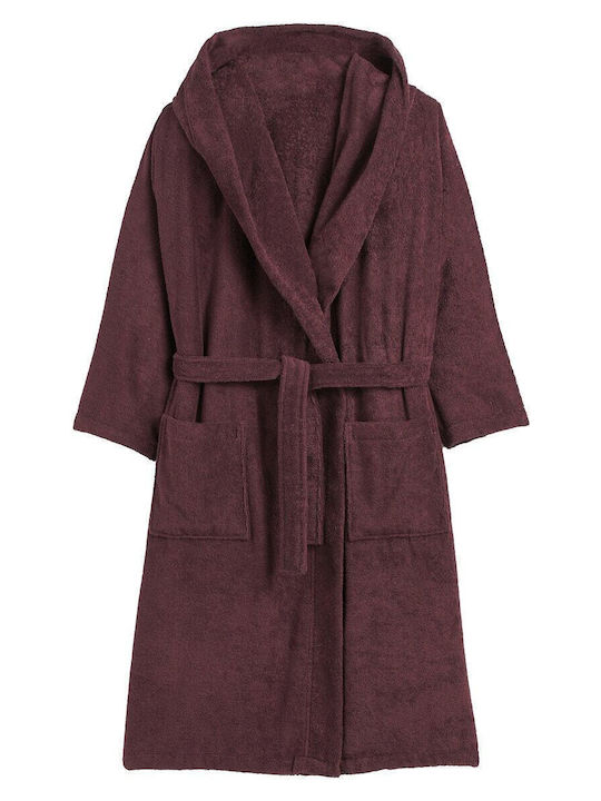 La Redoute Interieurs Μπουρνούζι με Κουκούλα σε Μωβ Χρώμα 400gr/m²