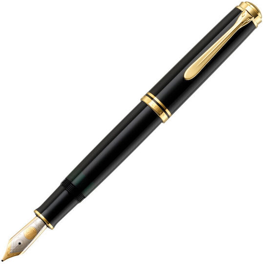Pelikan Souveran Подредба Писалка Широка Черна с Черно Мастило
