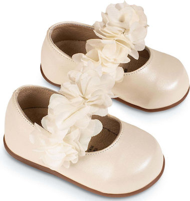 Babywalker Ecru Baptism Leather Pumps