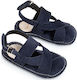 Babywalker Christening Fabric Sandals Navy Blue