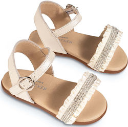 Babywalker Ecru Baptism Leather Sandals