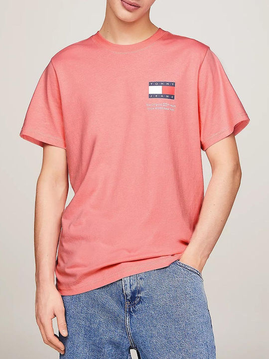 Tommy Hilfiger Herren T-Shirt Kurzarm Rosa