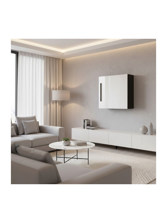 Kabinett Wand Kos/Haga Black/Lustrous White 50x30x50cm