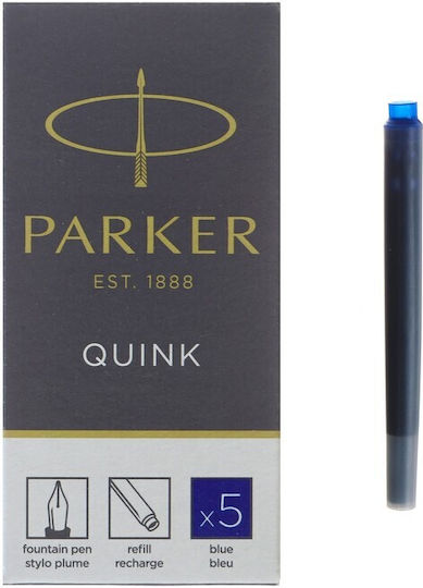 Parker 5 Replacement Inks for Fountain Pen Blue 1006-MAY