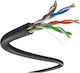 Bridge Cable U/UTP Cat.6 (Gigabit) Cablu De Rețea Ethernet Fără Conectori 305m Negru