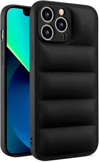 Puffer Back Cover Metalic Negru (iPhone 14 Pro)