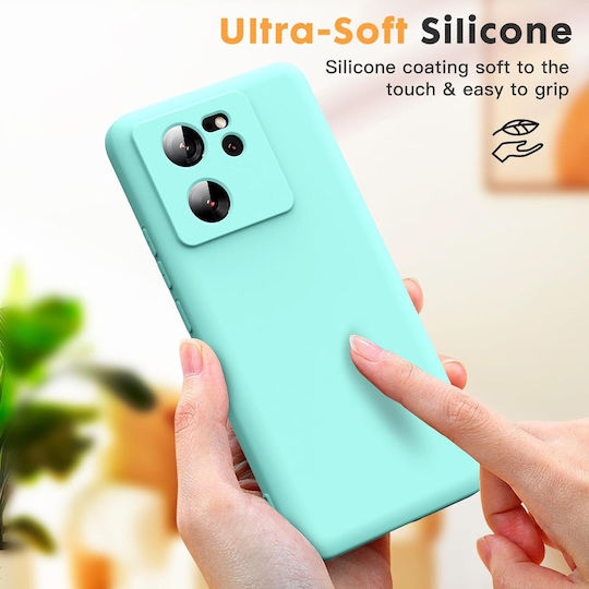 SiiPro Soft Umschlag Rückseite Silikon 2mm Türkis (Xiaomi 13T / 13T ProXiaomi 13T / 13T Pro)