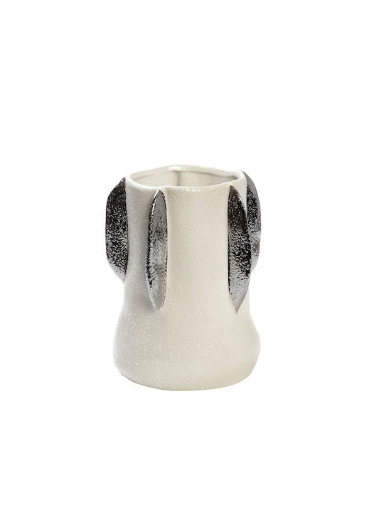Espiel Decorative Vase Φυλλα White 20.3cm