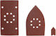 Ryobi Delta Sanding Sheet K100 / K120 / K80 with 10 Holes Set 30pcs