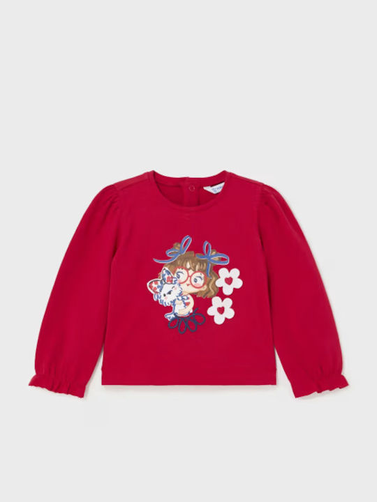 Mayoral Bluza Pentru Copii Cu Mâneci Lungi Roșie