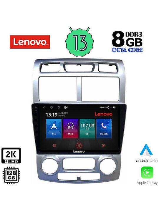 Lenovo Sistem Audio Auto pentru Kia Sportage 2004-2010 cu Clima (Bluetooth/USB/AUX/WiFi/GPS/Apple-Carplay/Android-Auto) cu Ecran Tactil 9"