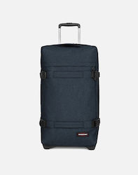 Eastpak Transit''r Large Travel Suitcase Fabric Jeanblue with 4 Wheels Height 83cm.