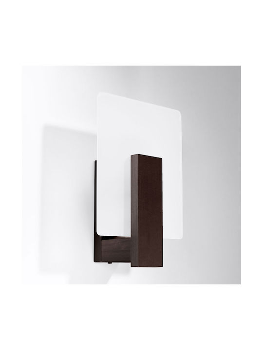 Sollux Lappo Φωτιστικό Τοίχου Καφέ 14x15.5x14εκ.