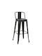 Scaun Metalic Bar De Exterior Utopia Negru 42x42x97cm