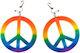 Peace Sign Carnival Earring