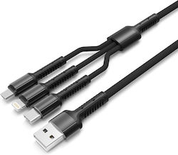 Ldnio USB zu Typ-C / Blitzschlag / Micro-USB Kabel 1,2m LC93 Ldnio USB zu Typ-C / Blitzschlag / Micro-USB Kabel 1,2m LC93