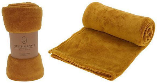 Koopman Koopman Fleece Couchdecke 125x150cm Ocker